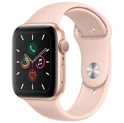 Apple Watch Series 5 (GPS, 40mm, Gold Aluminum Case, Pink Sand Sport Band)