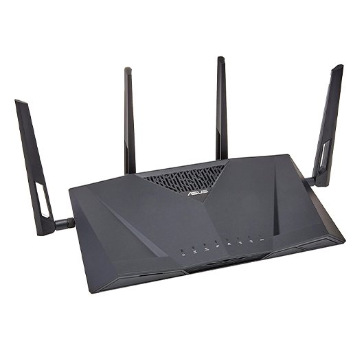ASUS Dual-Band Gigabit WiFi Gaming Router (AC3100) with MU-MIMO, supporting AiProtection network security by Trend Micro, AiMesh for Mesh WiFi system, and WTFast game Accelerator (RT-AC88U)