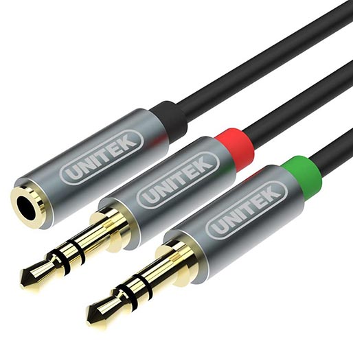 Unitek 3.5MM AUX Audio Cable-Female to 2xMale