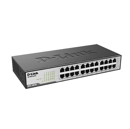 D-Link 24‑Port Fast Ethernet Unmanaged Desktop Switch