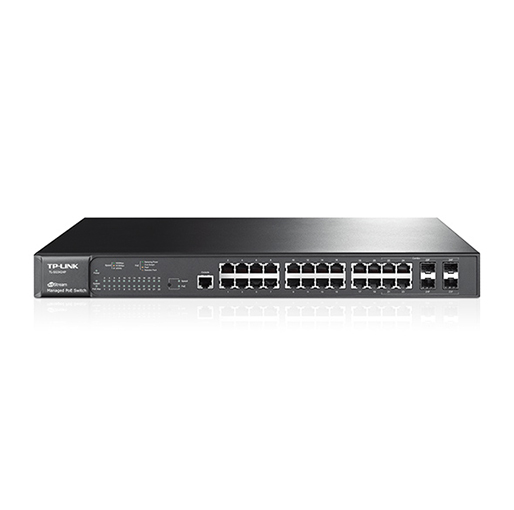 TP-Link TL-SG3424P JetStream 24-Port Gigabit L2 Managed PoE+ Switch with 4 Combo SFP Slots