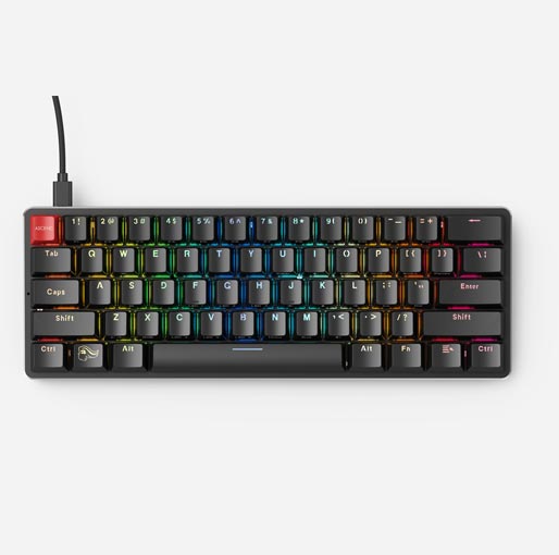 Glorious GMMK Compact RGB Modular Mechanical Keyboard- Compact USA - Prebuilt