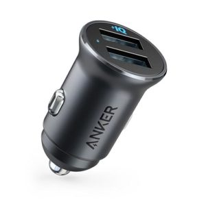 Anker PowerDrive 2 Alloy Mini 24W 4.8A Metal Dual USB Car Charger A2727H41