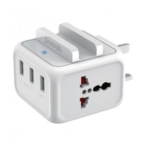 Porodo 3 USB Ports Multi-Function Power Cube Station 4.8A UK