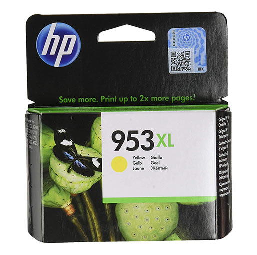 HP 953XL Yellow High Yield Ink Cartridge - F6U18AE