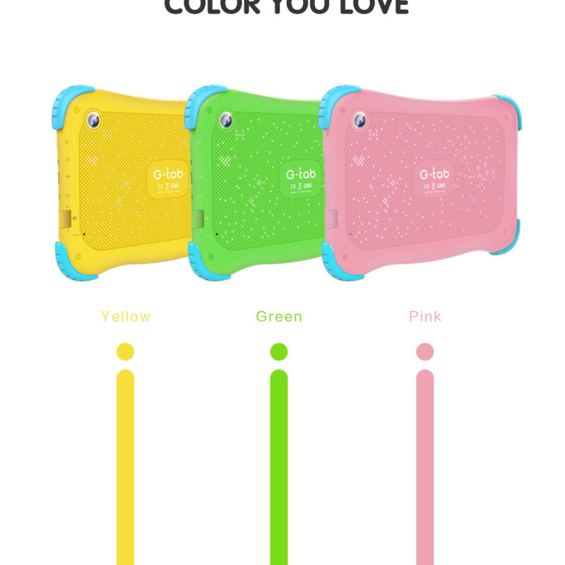 G-tab Q4 wifi Kids Study Tablets,1GB,16GB,2800mah - Green