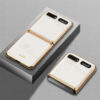 GKK Samsung Galaxy Z Flip Luxury Leather Fold Anti-knock Hard Cover Case with Plating Edge Pattern 4