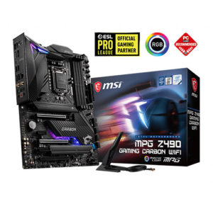 Buy MSI MPG Z490 GAMING CARBON WIFI LGA 1200 Intel Z490 SATA 6Gb/s ATX Intel Motherboard in Qatar
