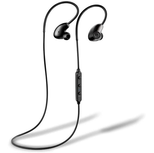 Buy Motorola Verveloop 500 ANC Active Noise Cancelling Wireless Sport In-Ear Headphones Black in Qatar