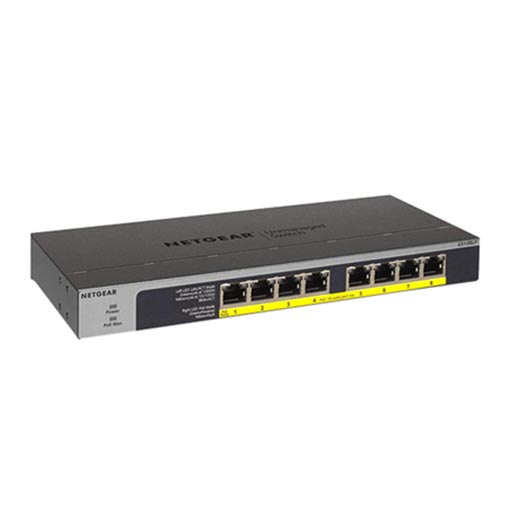 NETGEAR GS108LP-100EUS ProSAFE FlexPoE 8-Port Unmanaged Gigabit PoE+ Switch (60W
