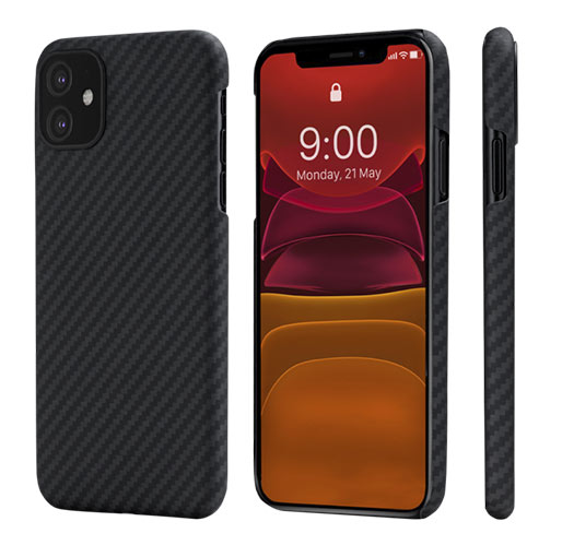 Buy Pitaka MagEZ Case For iPhone 11 - Black/Grey (Twill) at best price in Qatar.