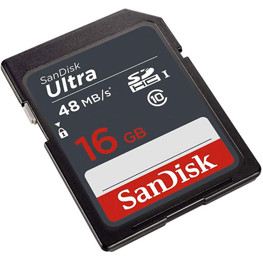 SanDisk Ultra 16GB SDHC UHS-I Class 10 48MB / s Memory Card