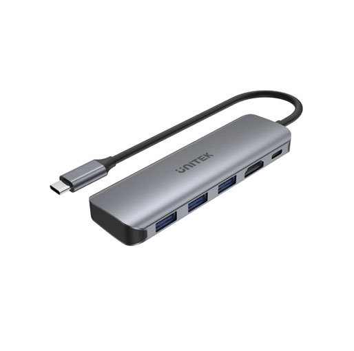 Buy Unitek uHUB P5+ 5-in-1 USB-C Hub with HDMI and 100W Power Delivery in Qatar