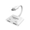 Promate UniSplit-C 2-In-1 Audio and Charge Adapter, High-Speed USB Type C Male to USB Type C and 3.5mm (1)