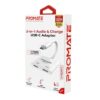 Promate UniSplit-C 2-In-1 Audio and Charge Adapter, High-Speed USB Type C Male to USB Type C and 3.5mm (3)