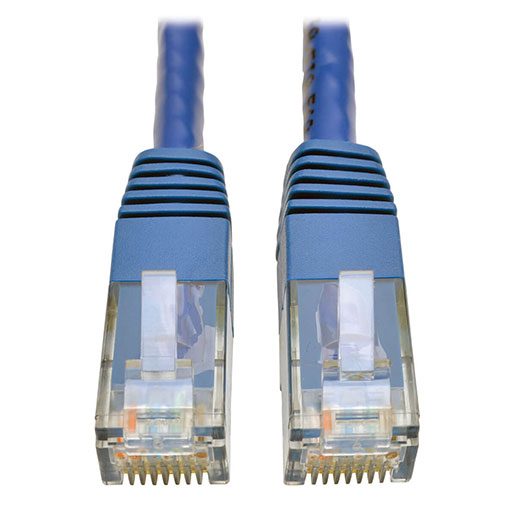 Tripp Lite Cat6 Gigabit Molded (UTP) Ethernet Cable (RJ45 MM), Blue, 15 ft. (4.57 m)