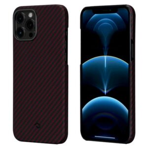 Pitaka MagEZ Case For iPhone 12 Pro Max - Black/Red (Twill)