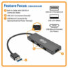 Tripp Lite 4-Port Ultra-Slim Portable USB 3.0 SuperSpeed Hub
