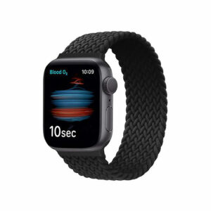 Promate Braided Solo Loop Strap Replacement for Apple Watch Series 44mm, Size-L, Fusion-44L