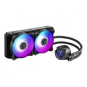Buy MSI MAG Core Liquid 240R CPU Cooler, ARGB Lighting, 4200 RPM Pump Speed, 2000 RPM Fam Speed at best price in Qatar.