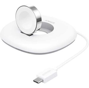 Anker - Foldable Charging Pad for Apple Watch (USB-C, 4ft) - White