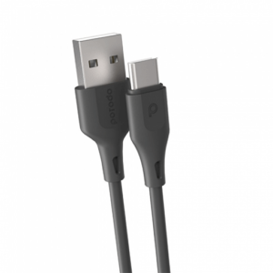 Porodo USB Cable Type-C Connector Durable Fast Charge and Data Cable - Black