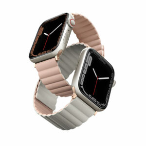 Buy Uniq Revix Reversible Apple Watch Strap 45/44/42mm - Pink / Beige at best price in Qatar.