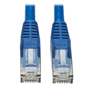 Tripp Lite Cat6 Gigabit Snagless Molded UTP Ethernet Cable (RJ45 M/M), PoE, CMR-LP, Blue, 20 ft. (6.09 m)