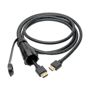 Tripp Lite High-Speed HDMI Cable (M/M) - 4K 60 Hz, HDR, Industrial, IP68, Hooded Connector, Black, 6 ft.