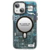 Youngkit Futuristic Circuit Upgraded Anti-Drop Impact Magsafe Case for IP14 Plus - White