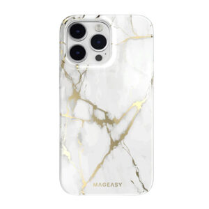 SwitchEasy MagEasy Marble with MagSafe Case for iPhone 14 Pro Max - Champagne White