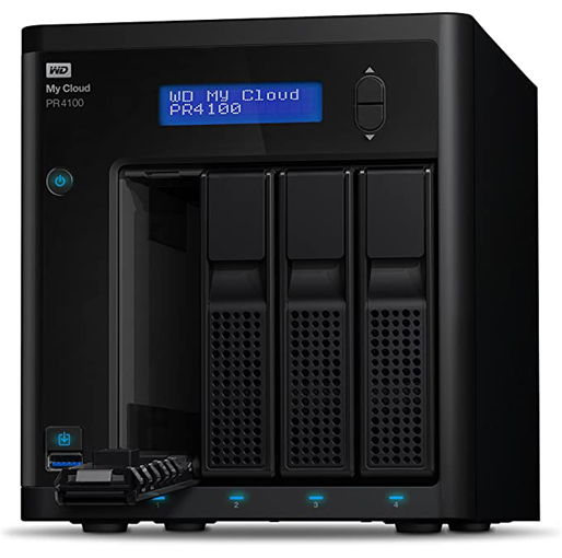 WD Diskless My Cloud Pro Series PR4100 Network Attached Storage - NAS - WDBNFA0000NBK-NESN