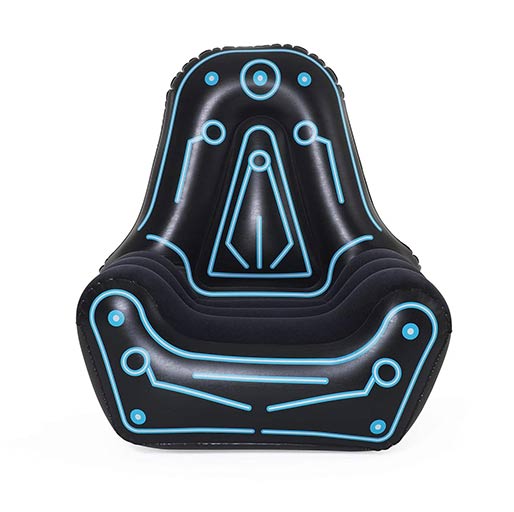 Bestway Inflatable Gaming Chair | Air Chair for Adults and Kids | Comfortable Backrest and Oversized Armrests for Lounging | Mesh Pocket for Video Game Controller Storage