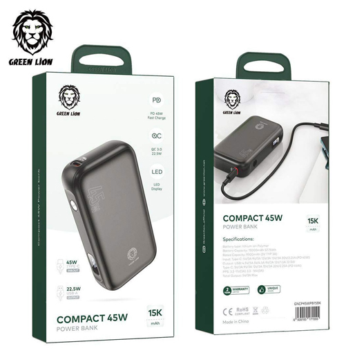 Green Lion Compact Power Bank 15000mAh PD 45W