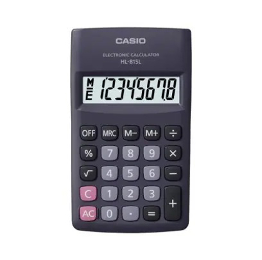 Casio Practical Calculators Portable Type HL-815L-BK