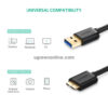 Ugreen 10840 0.5m micro usb 3.0 male to usb 3.0 cable us130 10010840