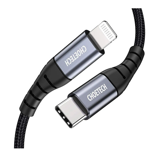 CHOETECH 1.2M TYPE-C TO LIGHTENING MFI NYLON BRAID CABLE IP0039