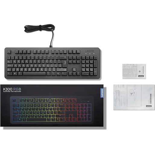 Lenovo Legion K300 RGB Gaming Keyboard USB - Arabic & English(GY40Y57722)