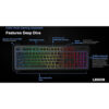 Lenovo Legion K300 RGB Gaming Keyboard USB - Arabic & English(GY40Y57722)