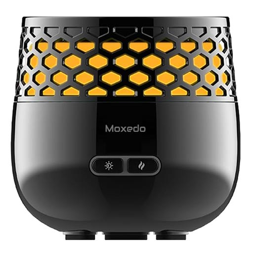 Moxedo Electric Incense Burner Portable Aroma Diffuser with 7 Colors LED Lights USB Rechargeable for Office and Home Décor (BLACK)