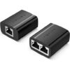 vention 1 to 2 RJ45 Splitter Adapter, Expanded Network Ports, 100 Meter Transmission, 100Mbps Ethernet, Metal Shielded, Compatible with Modem / Computer / TV Box, Black | IPTB0